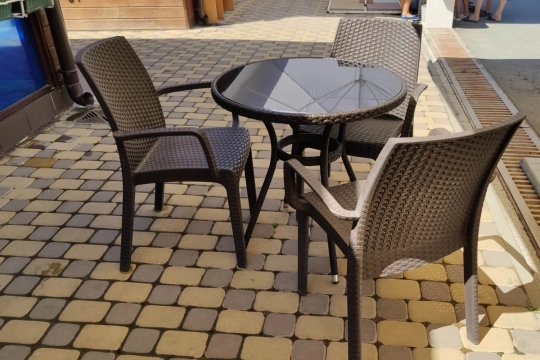 Стул B:rattan INDIANA с подлокотниками, коричневый - 2